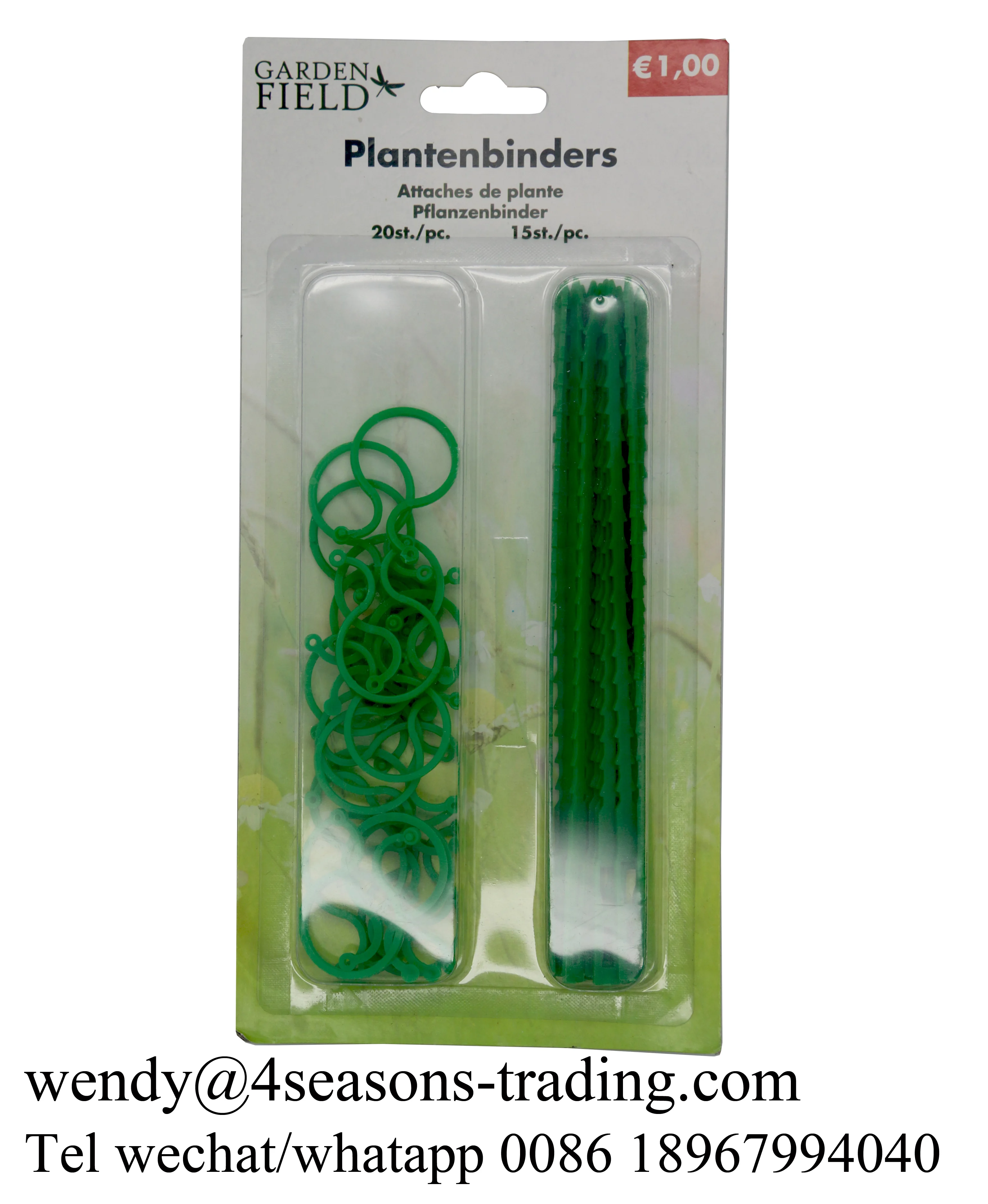 Green Reusable Adjustable Garden Plant Plastic Twist Ties, Cable Ties,Lock Ties