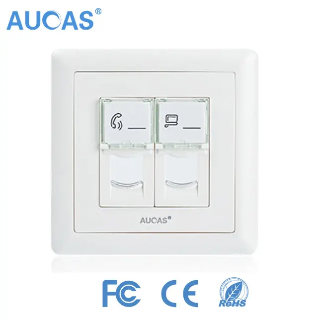 Good sale Cat5e/Cat6 keystone jack rj45 network faceplate