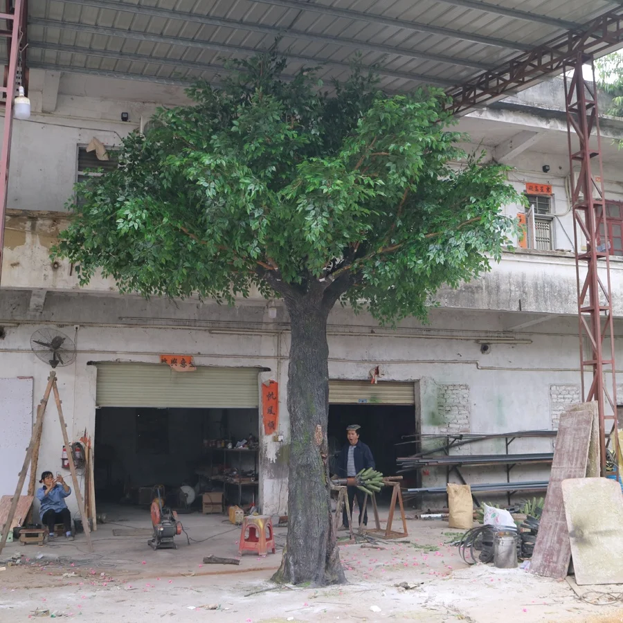 Custom size and shape artificial green banyan tree ficus tree for  landscape decoration