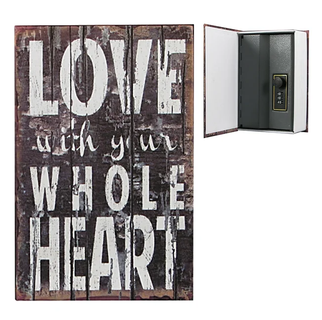 Factory Wholesale Book Safe Lock Box Dictionary Metal Secrect Book Hidden Money Safe Box