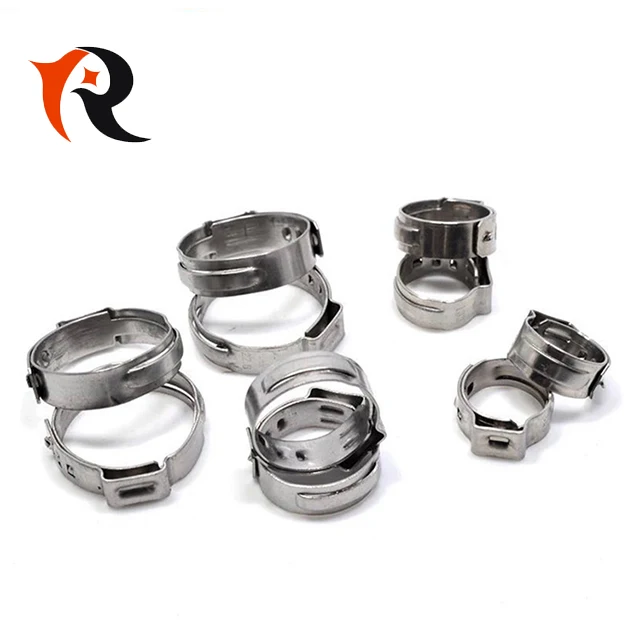 
China Manufacture Small Size Stainless Steel Single Ear Hose Clamp 