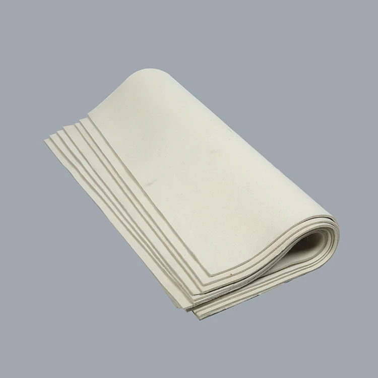 
raw material white sheep wool heat resistant felt price 
