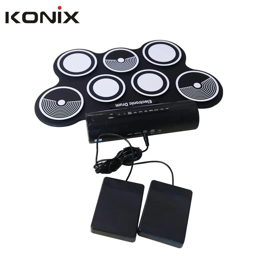 Hot selling hand roll drum set with midi  out function  for early childhood education