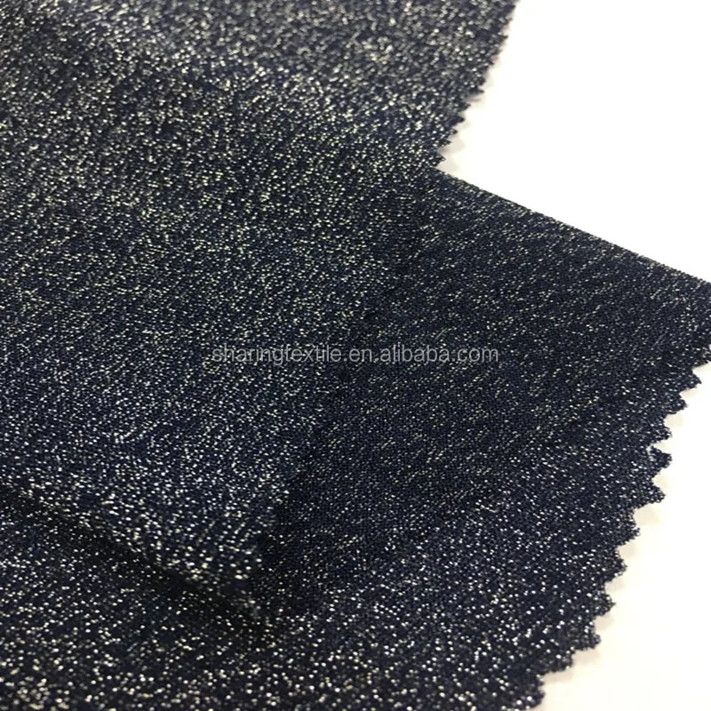 Wrinkled Gold Silver Metallic Yarn Weaving Shiny Polyester Elastane Knit Metallic Pleated Fabric For Garment,Party Dress