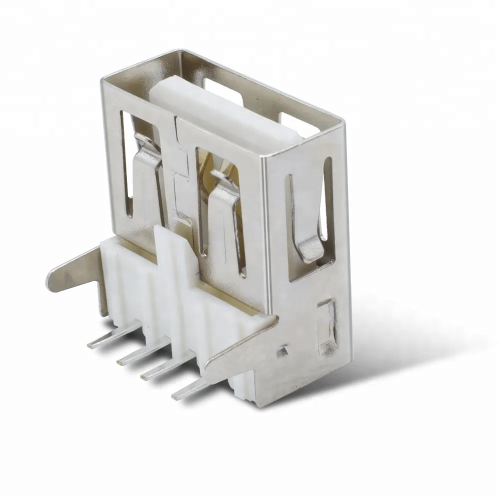 
Short body 4 Pin USB 2.0 Type-A Female Connector Ports Replacement Right Angle Socket 