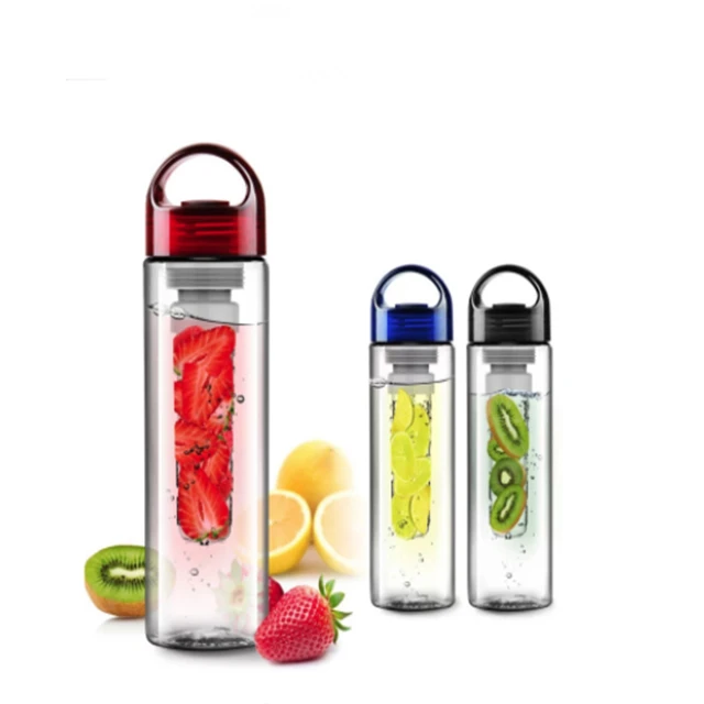 Free Sample Tritan Plastic BPA Free Fruit Lemon Infuser Water Bottle With Filter  With Custom Logo Printing