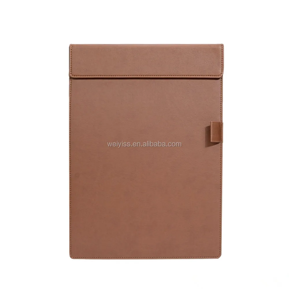 Office Meeting Conference A4 PU Leather Document Organiser Magnetic Writing Clipboard Folder with Pen Holder