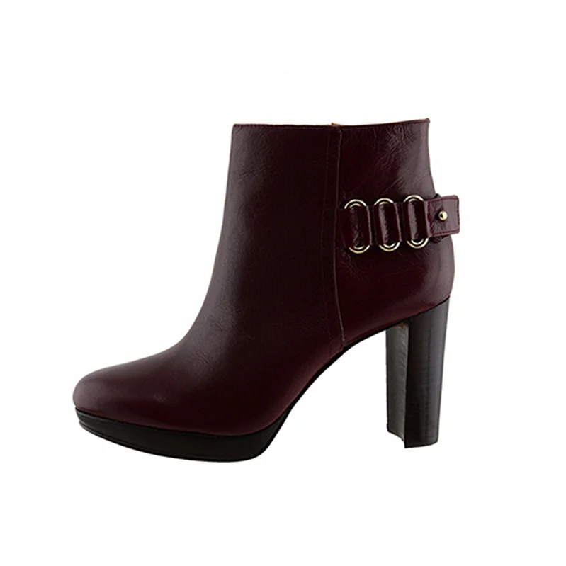 Handmade genuine leather manufacturer pumps women winter ankle boots