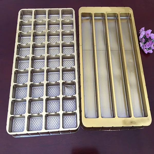 plastic tray insert for cookie and chocolate package