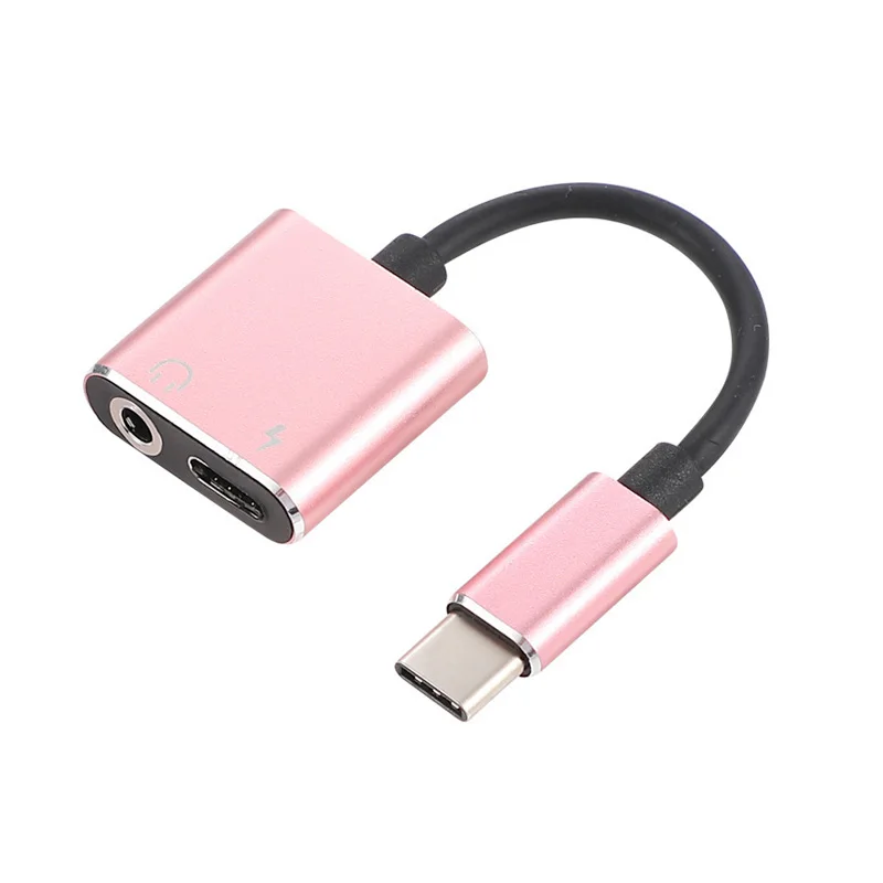 
New Trending Type C To 3.5mm Audio Adapter Charging Converter 2 in 1 Cable For Listening Music and Charging 