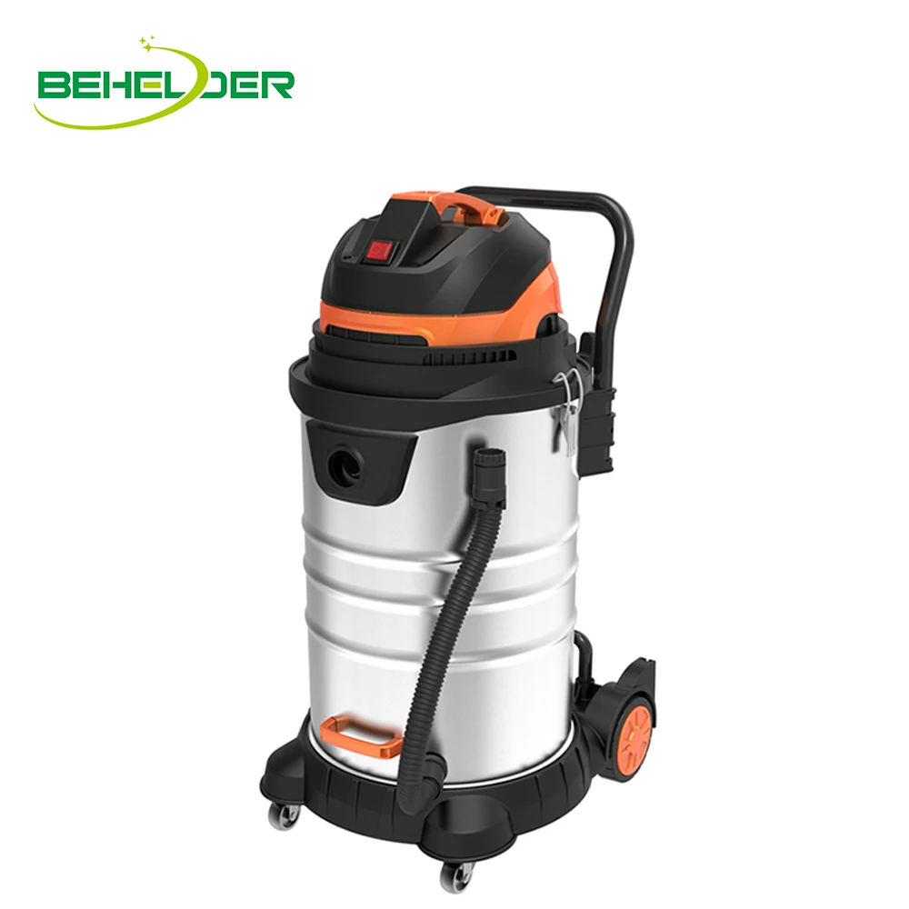 
 Промышленный мощный пылесос с телескопической трубкой для сухой и влажной уборки с функцией блокировки  