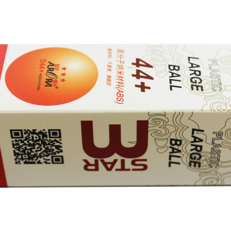 customized Korea and Japan standard 3 star ping pong ball ABS 44mm large table tennis ball