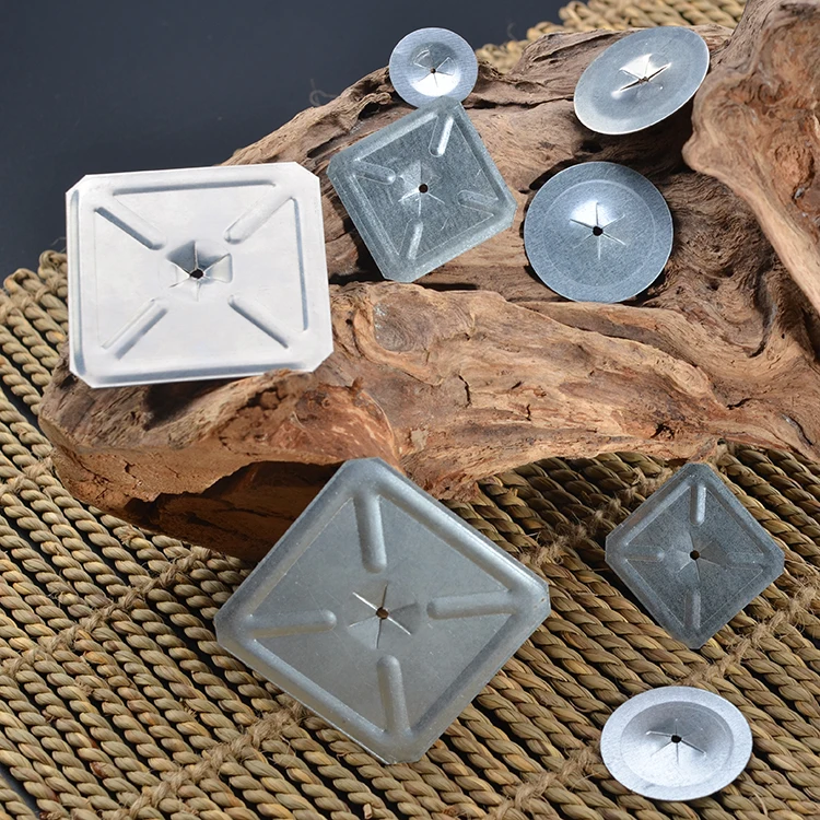 Low carbon steel square insulation self-locking washer with various insulation nails for fixing various insulation blanket