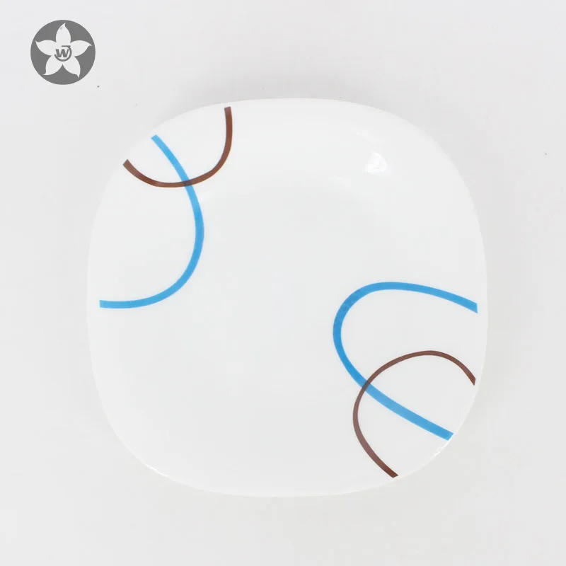 Microwave oven safe opal glassware heat resistant opal glassware dinnerware opal flat plate