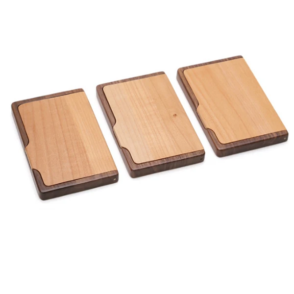 
Hot sale handmade corporate gifts walnut maple wood Christmas wooden business card holder 