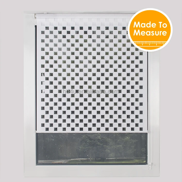 New Arrival Product Customized size Cutout Roller Blinds Fashion Design Double Layer Zebra Blinds Sheer window