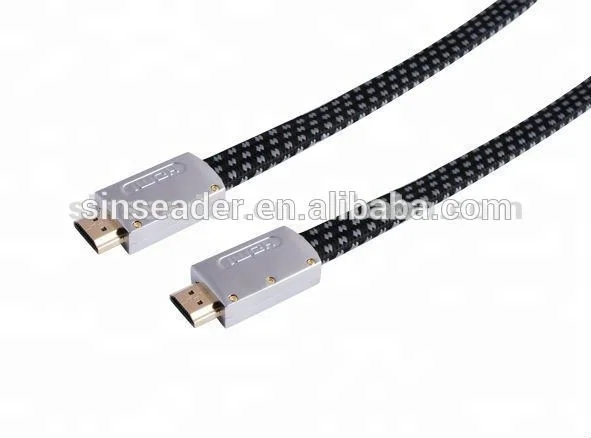 Flat HDMI cable Gold connector high speed with Ethenet for HDTV BLURAY PS3 XBOX 360