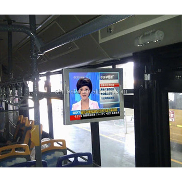 24 inch LCD bus monitor digital loop video AD player with VGA DVI HDM1 input
