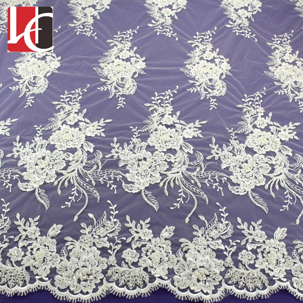 HC-2566 Hechun Hot sale bridal lace tulle fabric wedding dress made in china