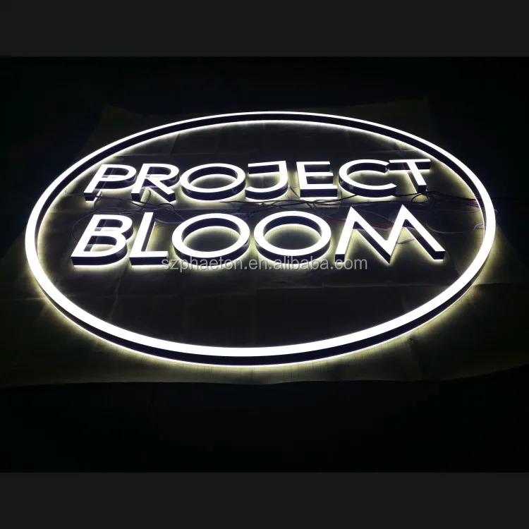 High brightness led illuminated acrylic company logo design letter, 3d acrylic logo