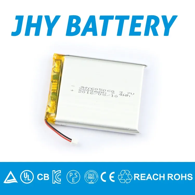 3.7v 2000mah lipo battery 605060 rechargeable lithium battery