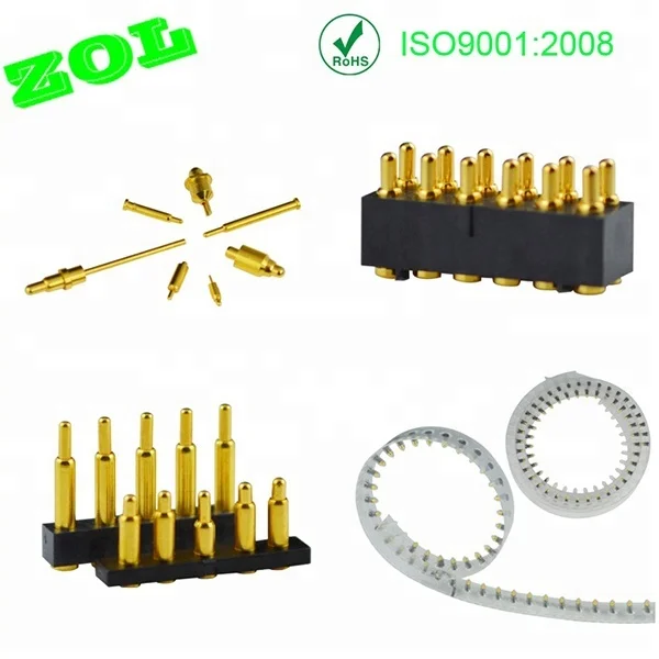 Solder type straight multi pins Spring POGO pin