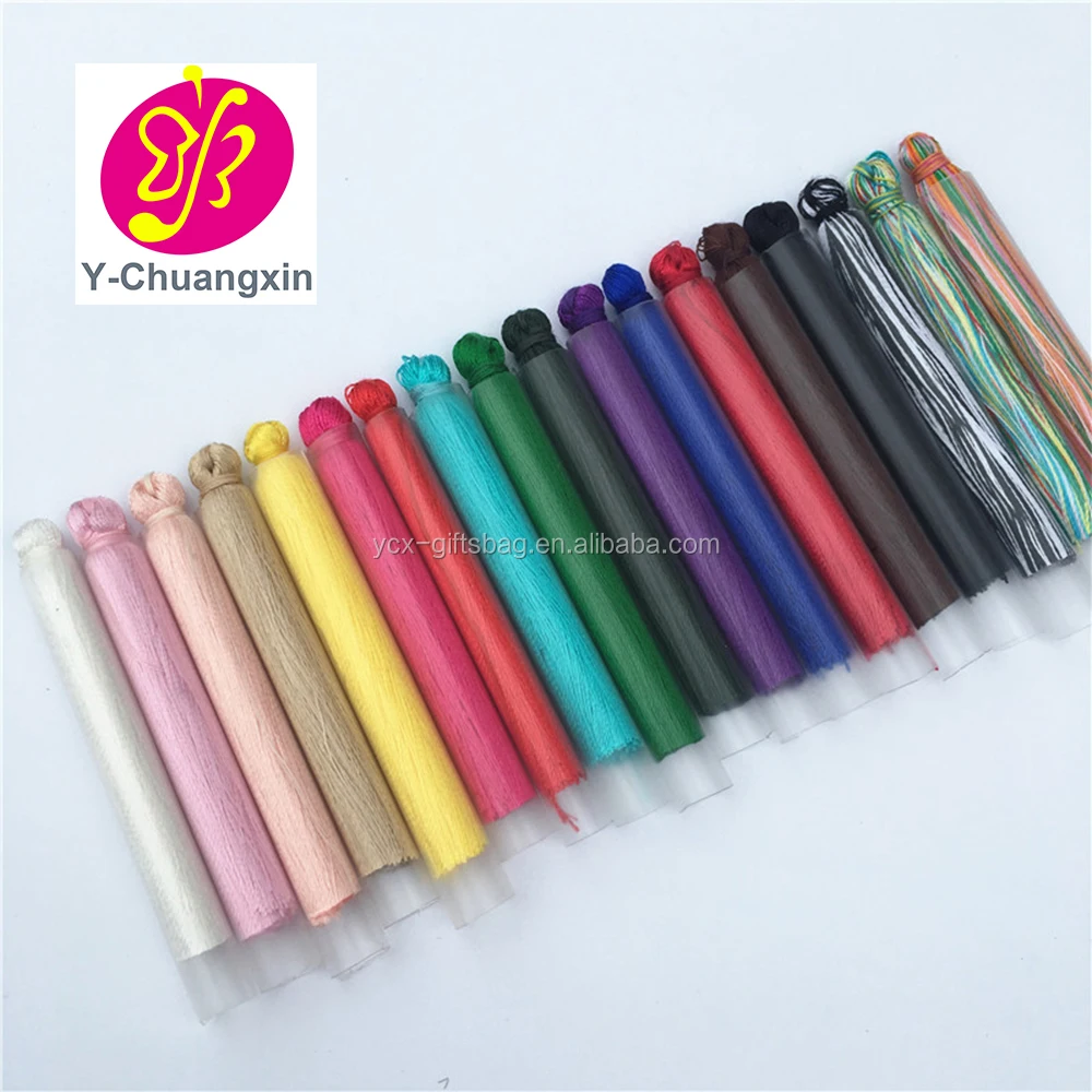 Customized new products Colorful rayon silk tassel for jewelry