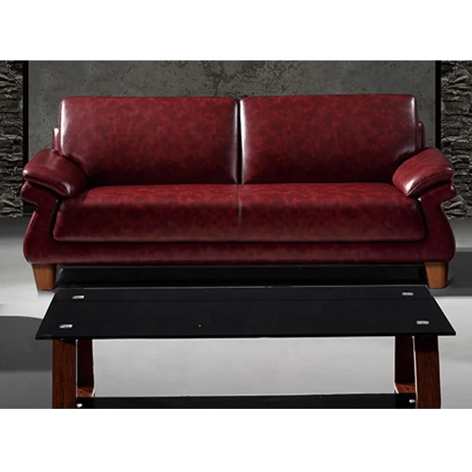 Офисная мебель, деревянный диван из массива дерева и кожи, современный офисный диван для компании