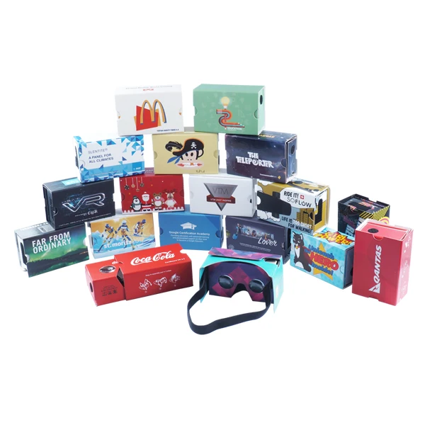  Пользовательская печать google cardboard v2.0 3D очки виртуальной