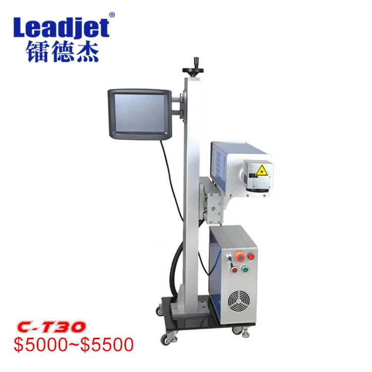 Лазерная маркировочная машина CO2 мощностью 30 Вт принтер кодирования даты истечения срока годности для бутылок из ПЭТ