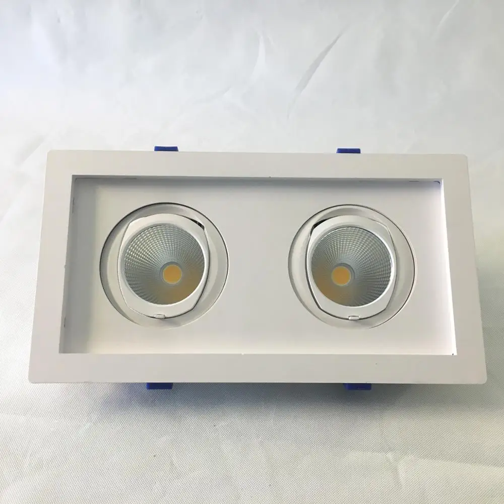 
Factory Direct Supply Recessed Adjustable Rotation 2*30w grille light for cloth shop fashion shop house 