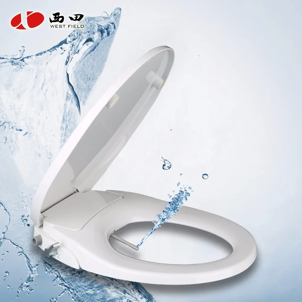 
2017 Hot sale Bidet Toilet Seat Cover with double Water Spray Nozzles for Sanitary Bathroom 