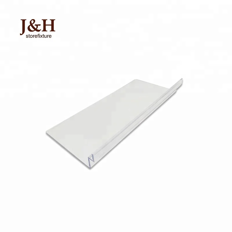J&H Storefixture Slatwall 24.8*10.5cm Flat Clear Acrylic Plastic Shoe Display Shelf Product Display Holder