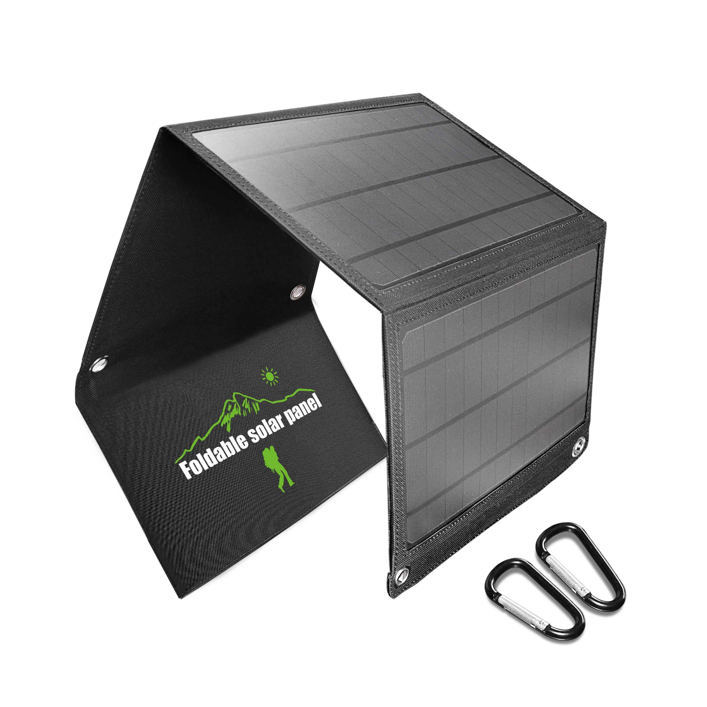 Folding solar panel 21W solar mobile phone chargers dual USB tablet charger for cell phone powerbanks backpacks