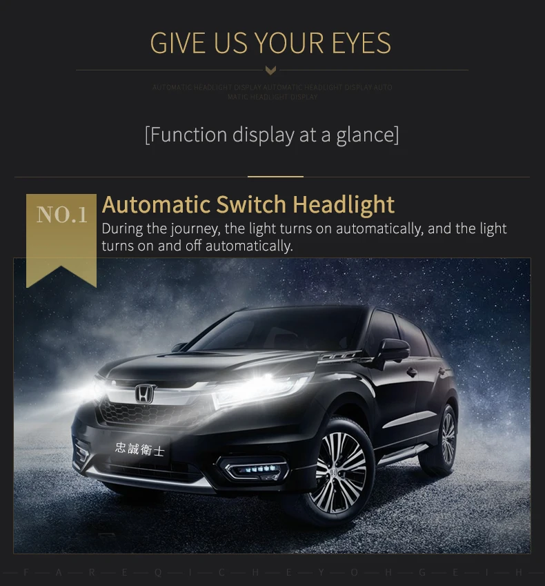 Headlight head lamp Automatic head lamp for Honda  City spirior Civic Accord