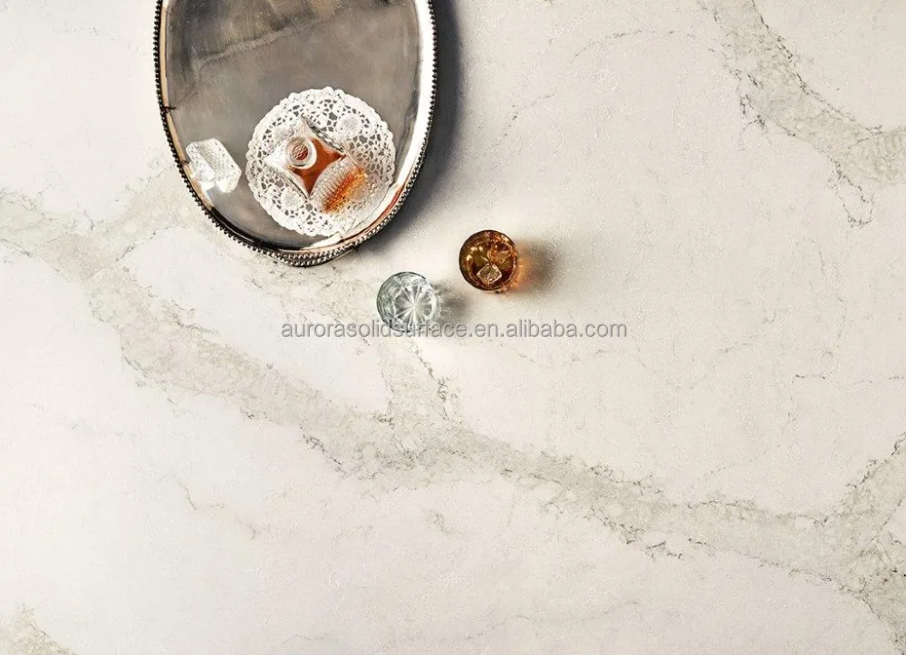 
2017 Calacatta Color Quartz Stone For Countertops/Thin Quartz Slabs 