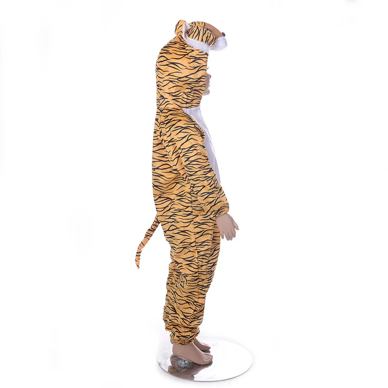 Factory Wholesale cute animal tiger cosplay costume funny animal costume cartoon character hooded onesie costume
