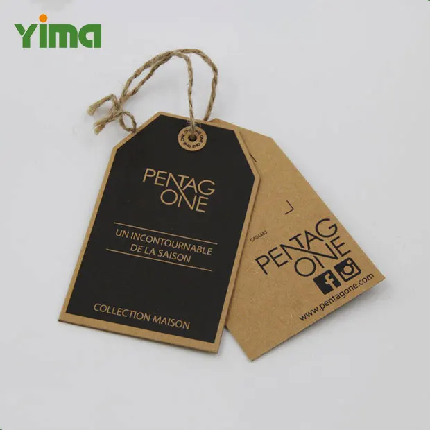 Best clothing label maker offer different hang tag shapes 2024 fashion label made by craft China factory wholesale