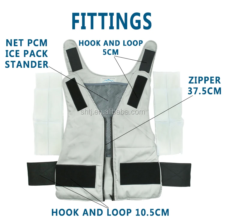 
popular hot selling cooling ice vest wholesale cooling vest with ice berg 
