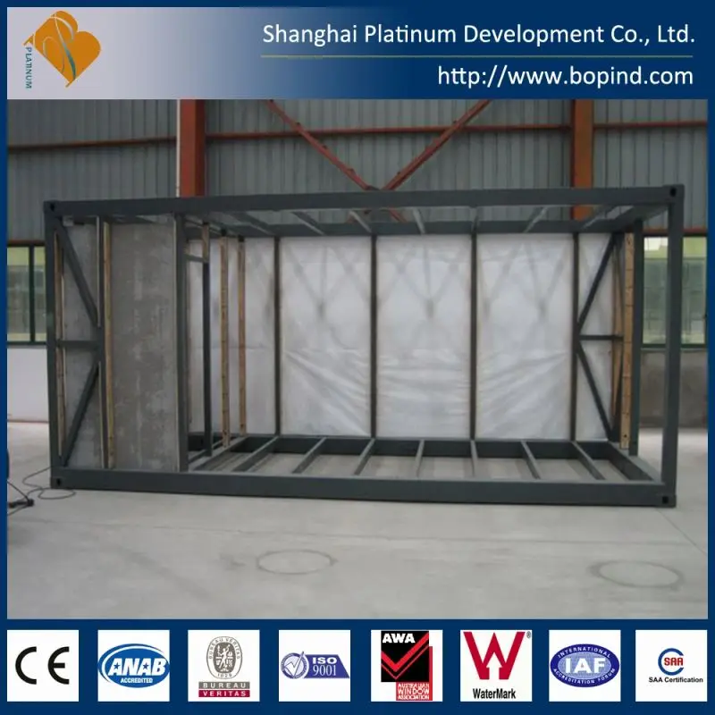 steel structure 20ft shipping container house with aluminium windows and doors