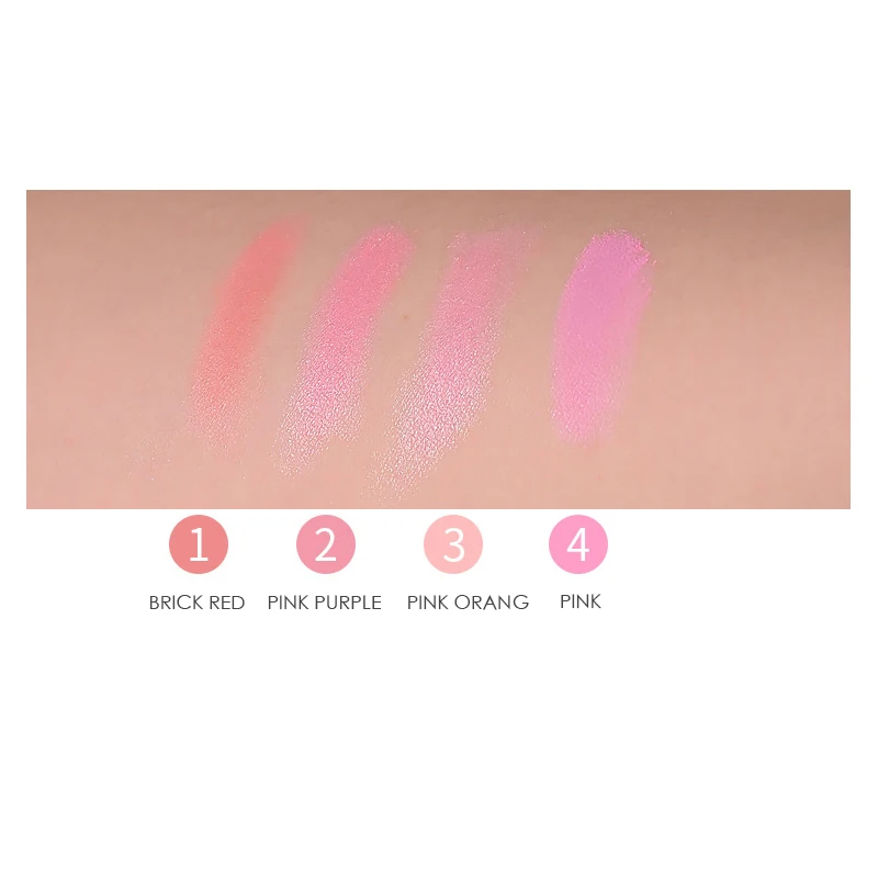 Plastic Container Ice Cream Single Color No Brush Makeup Baked Blush Makeup Blusher Pressed Blush Powder Cheek Cosmetic 12000pcs