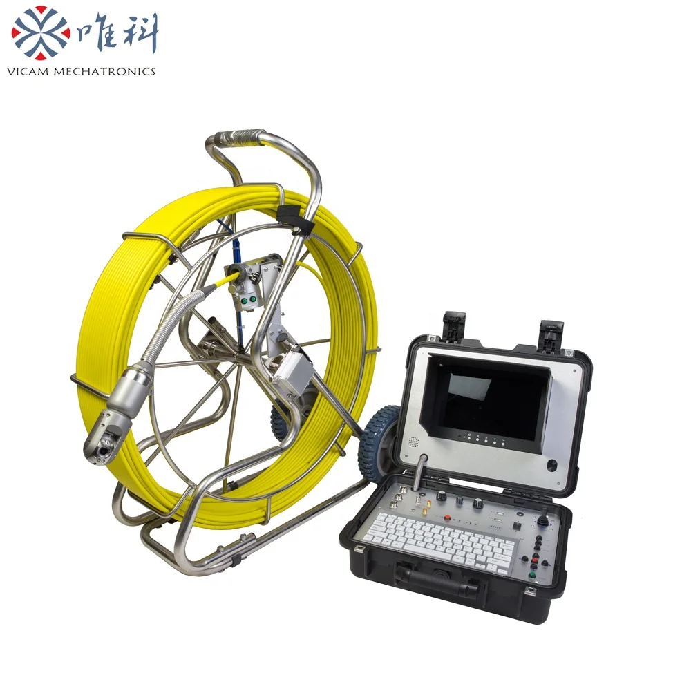 10' LCD 360 Degree Pan/Tilt Sewer Inspection Camera with 100m cable ,wireless keyboard, HD DVR 720P video V10-3288PTN-1
