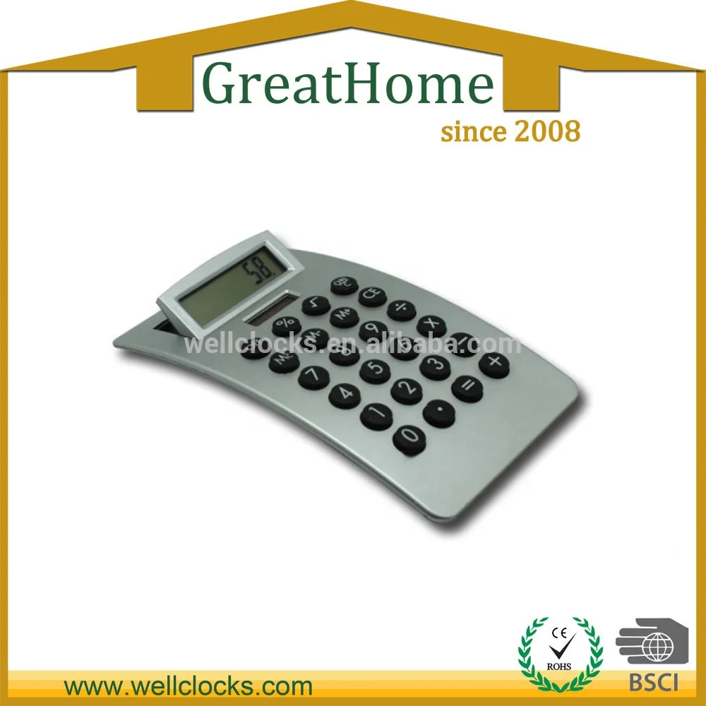 High Quality Big Size Desktop Solar Digital Calculator With Rubber Keys