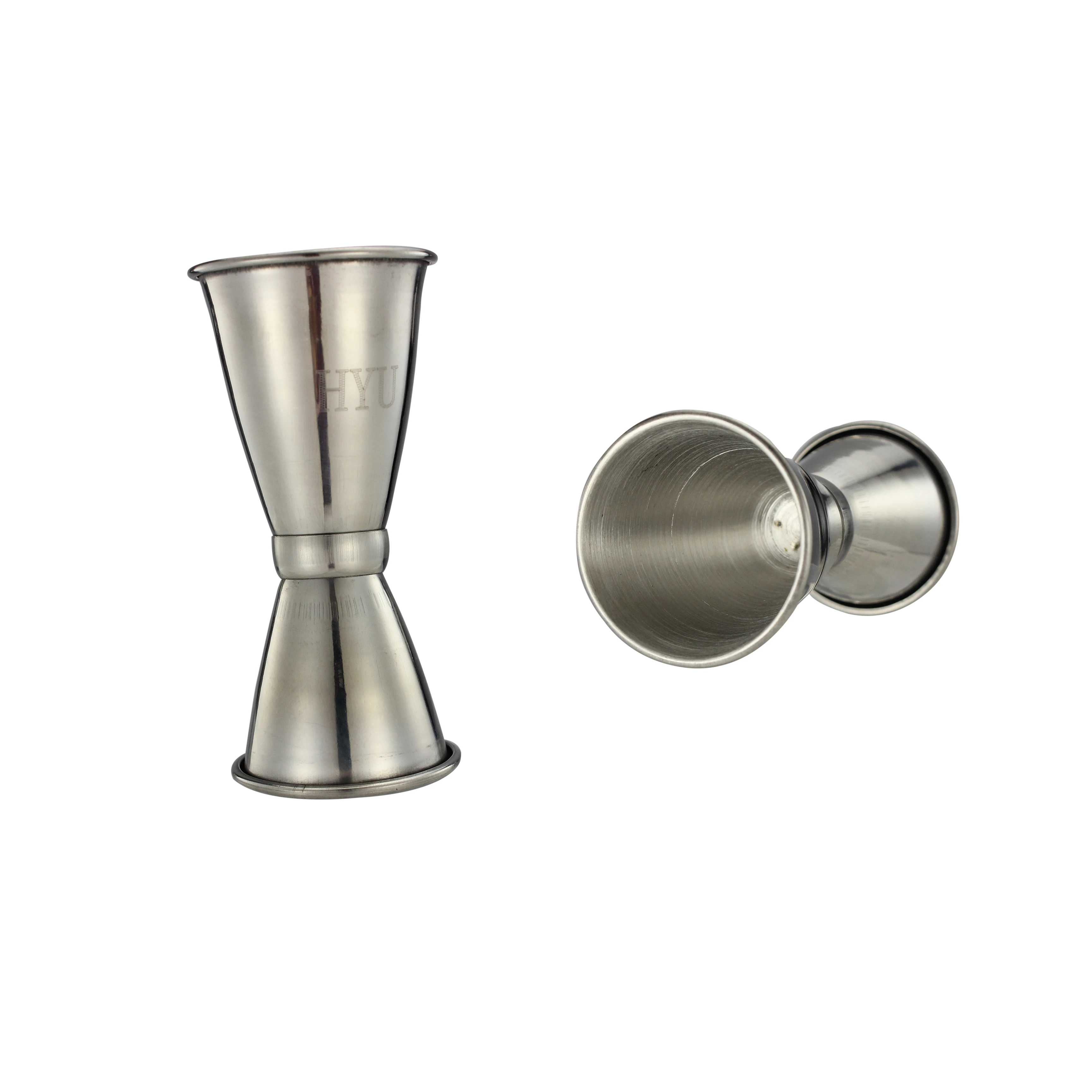 Hammered double-sided Jigger Shot Glass- Perfect for Cocktails, Whiskey, Gin, Rum, Vodka, and Tequila Shots