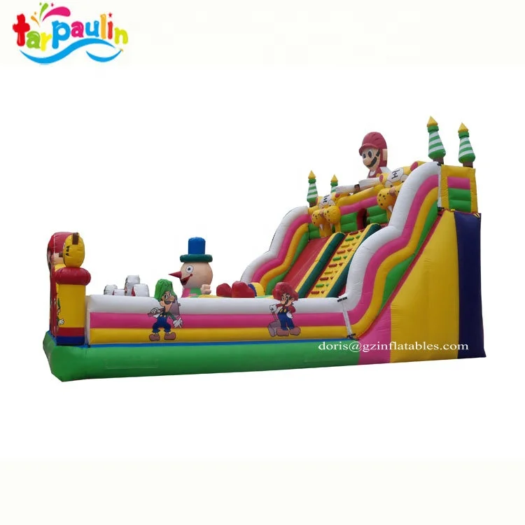 Mario Cartoon Inflatable Amusement Park/Tiger Inflatable Kids Playground/ Jungle Inflatable Toys Games Kids Funland