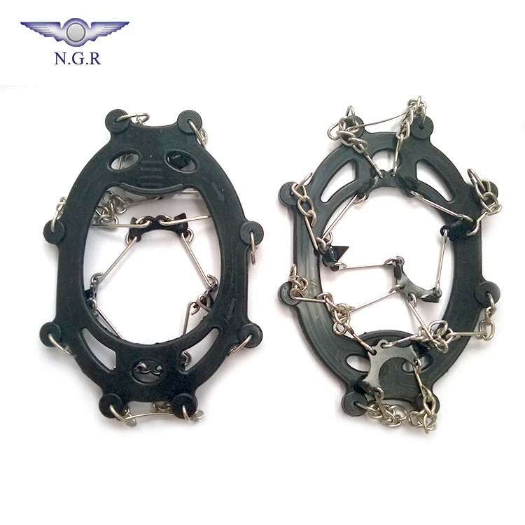 Non slip professional snow safety shoes 10 cleats snow ice grips