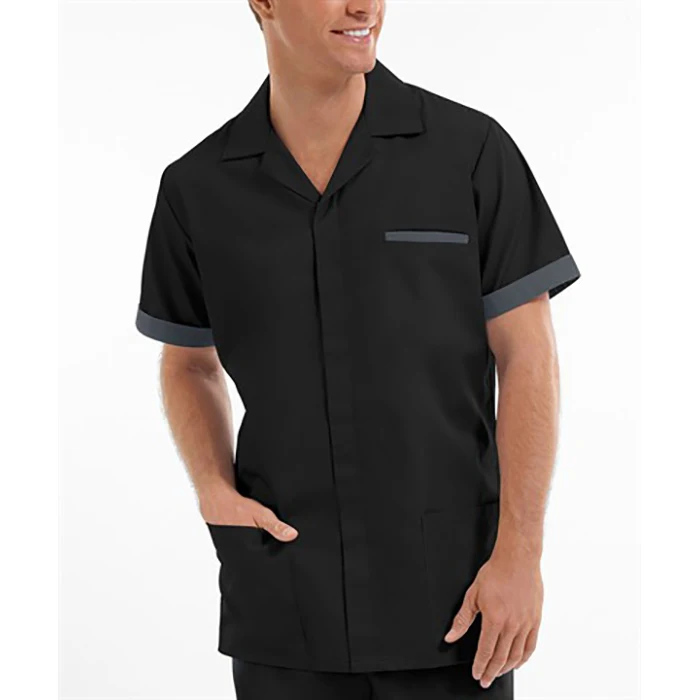 Half Sleeves Ladies Customized Hotel Housekeeping Uniform