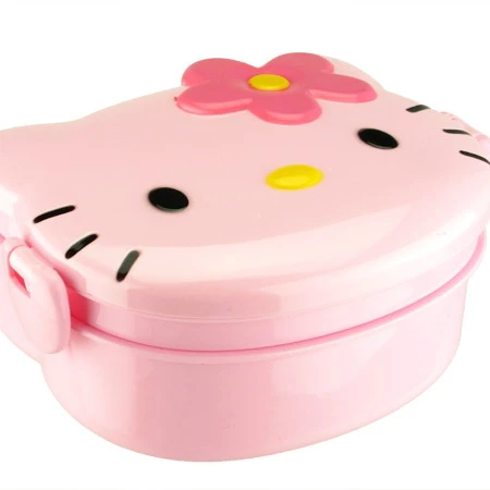 Direct Factory Wholesales 550ML cute cartoon design kitty cat shape kids cartoon lunch box with spoon