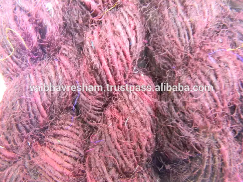 восстановленный сари sanddle коричневый шелковой пряжи