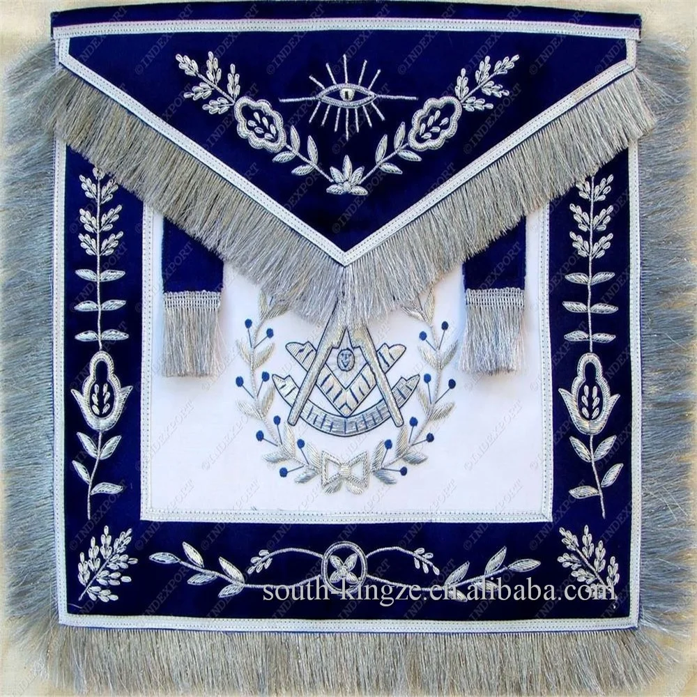
Masonic Embroidered Regalia American Grand Lodge Tassels Lambskin Aprons 
